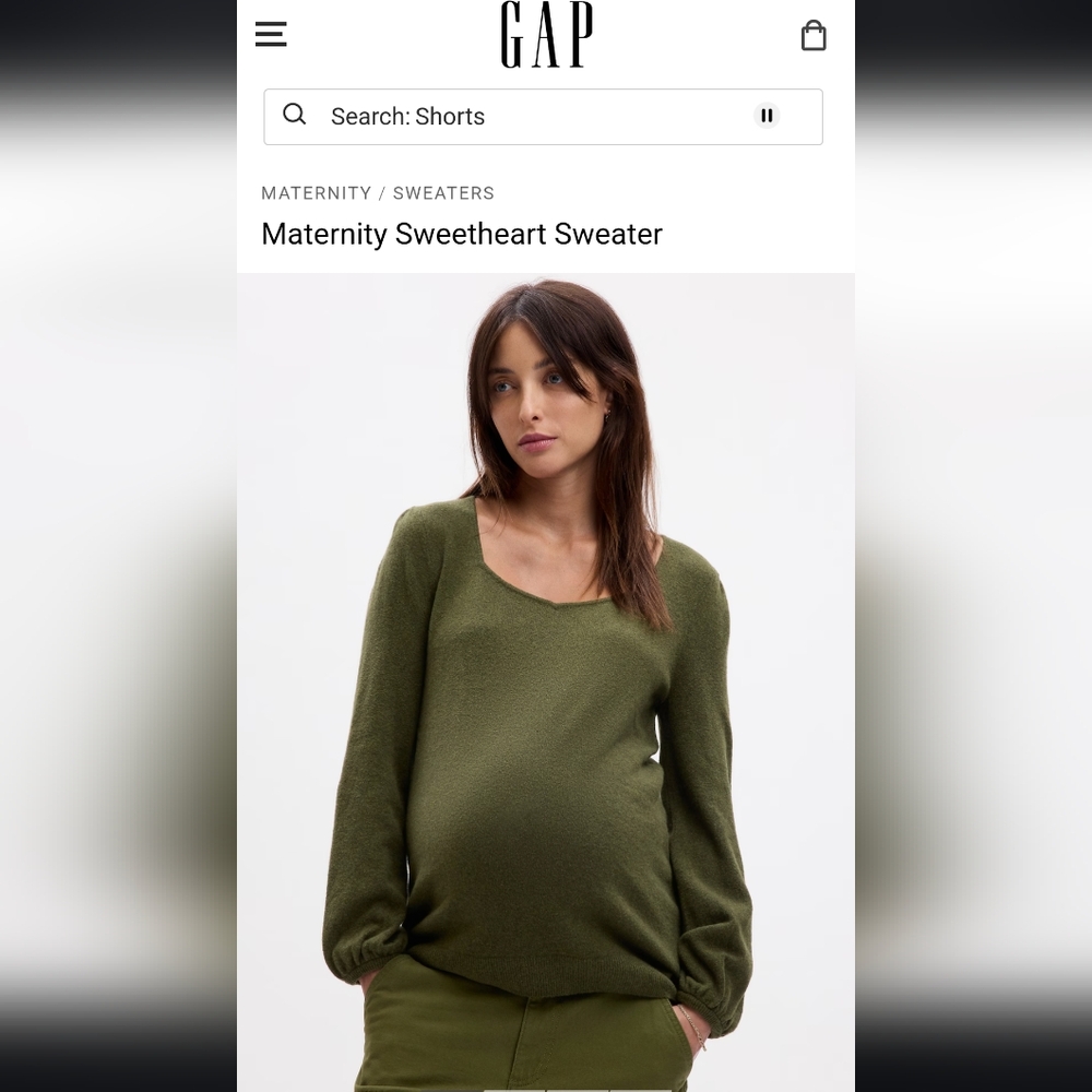 Gap maternity sweetheart sweater --NWOT